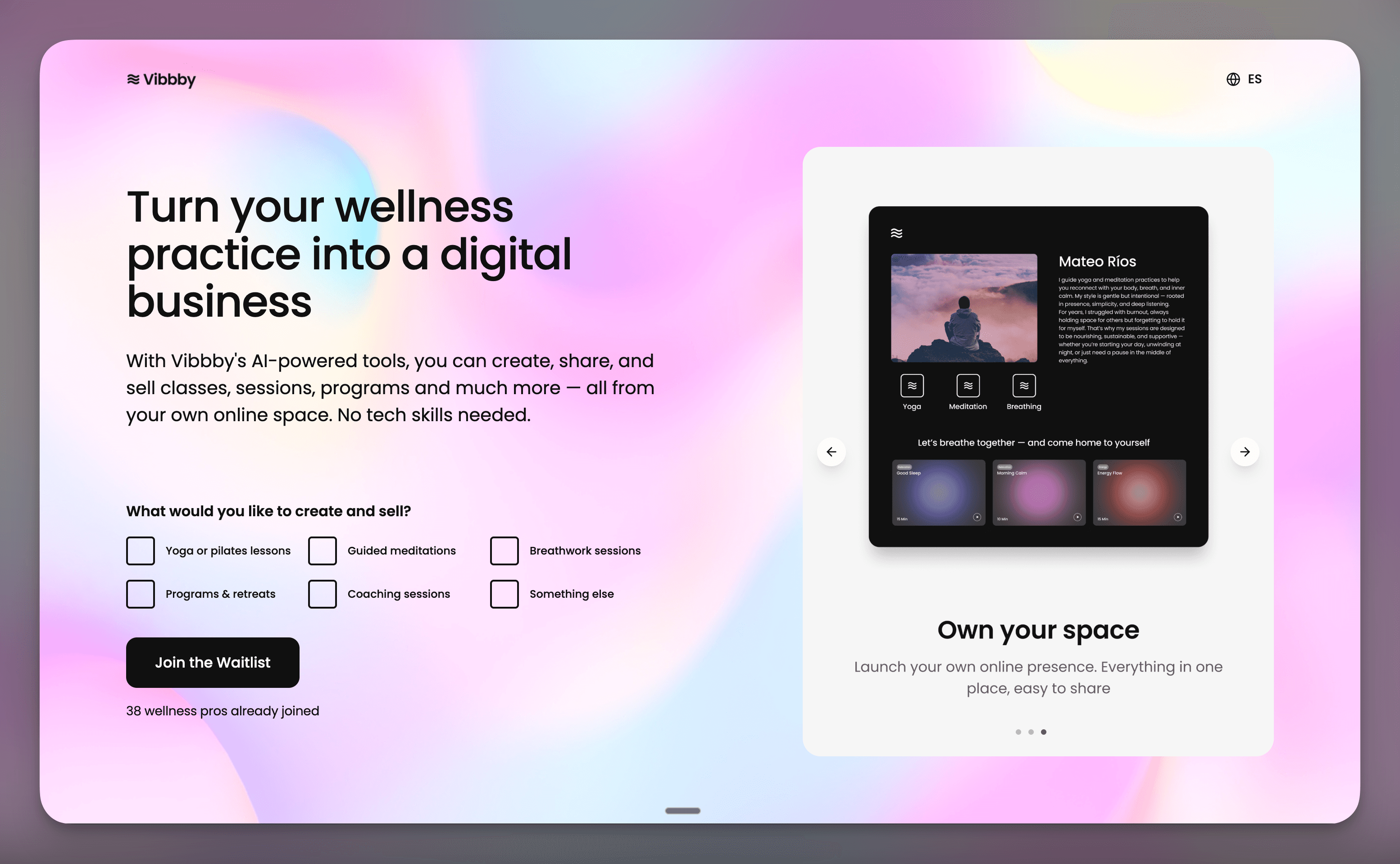 Vibbby website screenshot